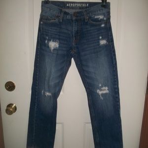Aeropostale distressed straight leg jeans 27 x 28